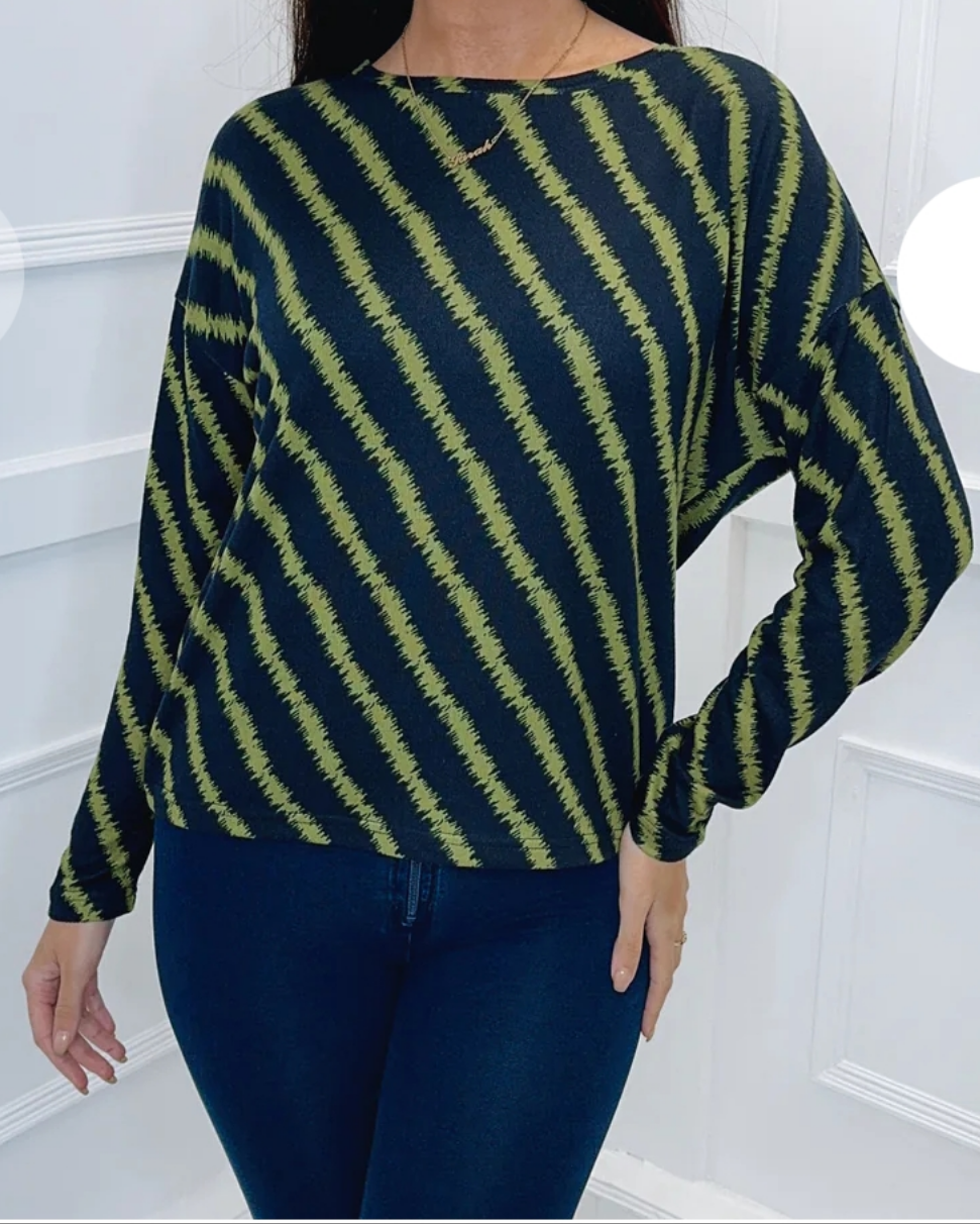B young Top ZigZag stripe