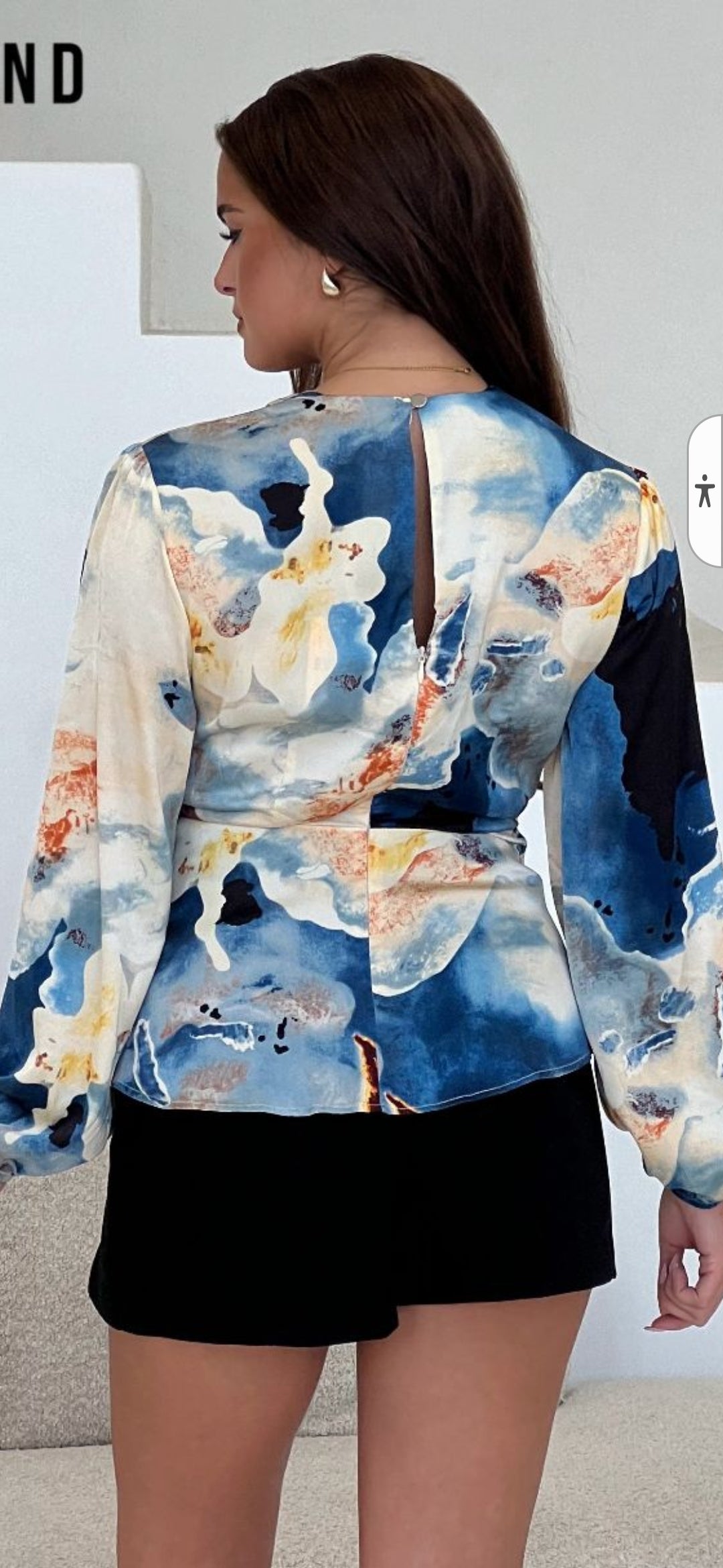 Brooke Blue Marble Top