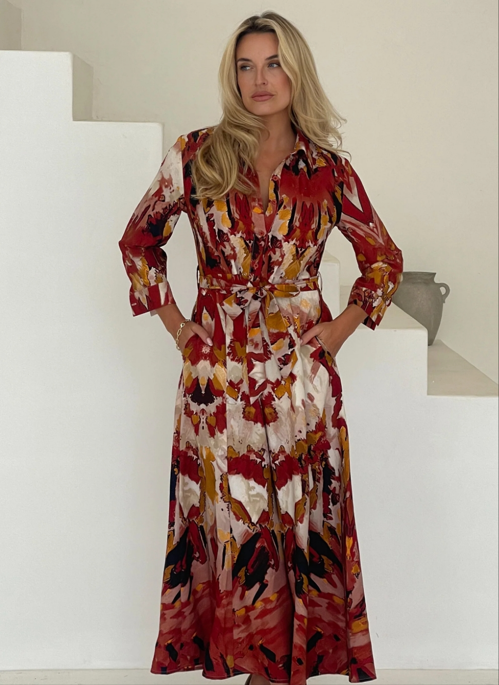 Angela  Shirt Maxi Dress