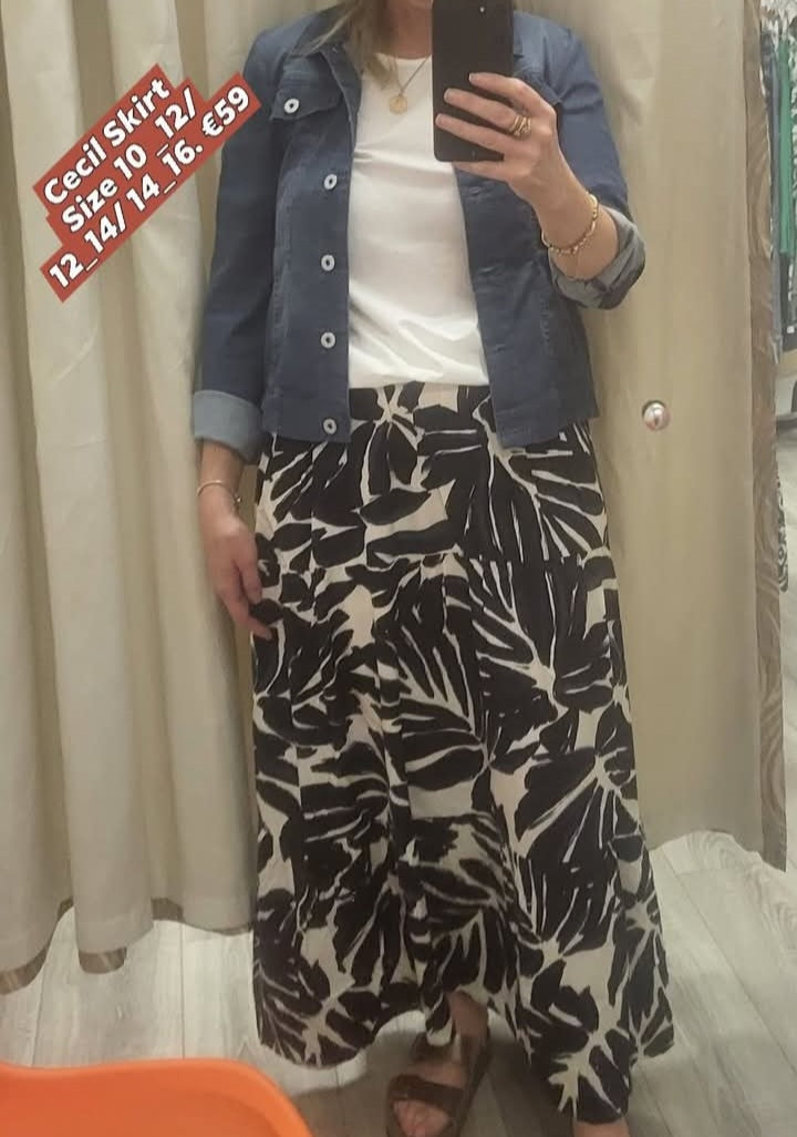 Cecil Printed Maxi Skirt