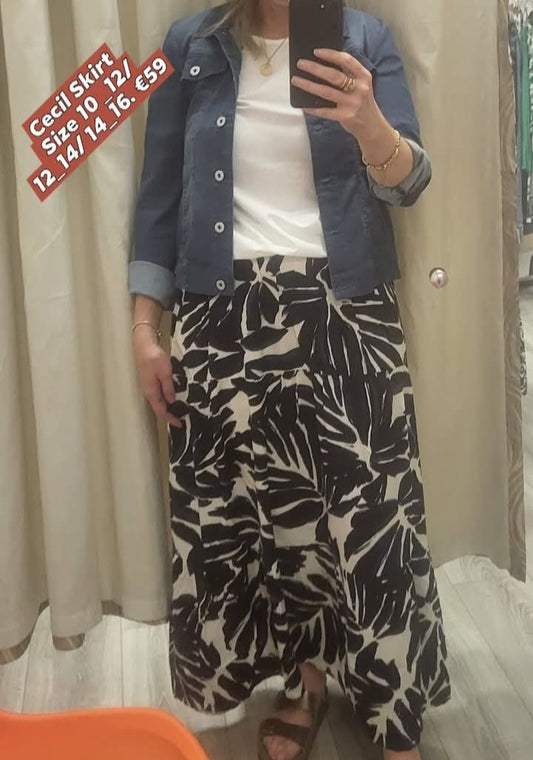 Cecil Printed Maxi Skirt